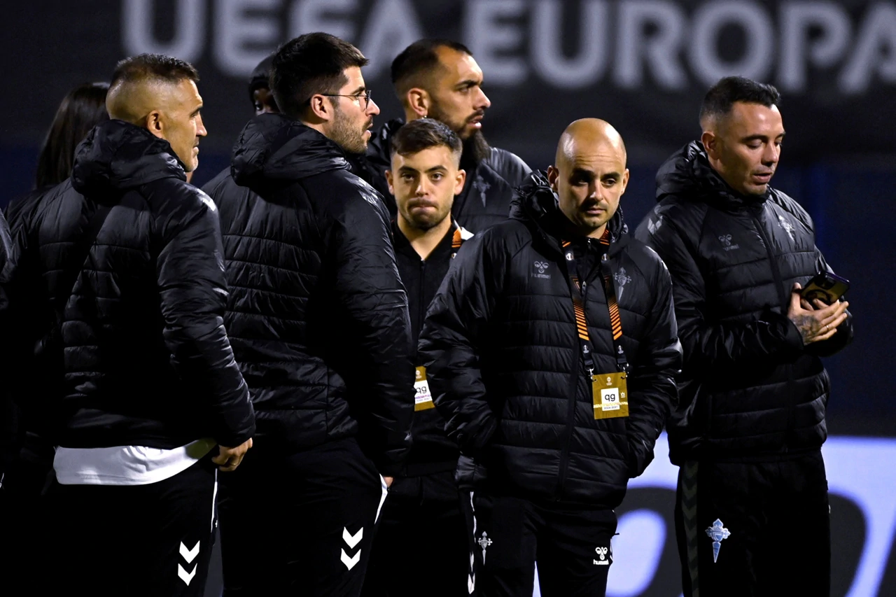 Stožer i igrači Celte na stadionu Maksimir  