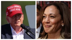 Donald Trump and Kamala Harris