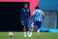 Nogometaši Dinama na zagrijavanju, Foto: Igor Kralj/PIXSELL