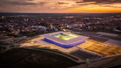  Pogled iz zraka na osvijetljeni novi stadion NK Osijeka , Foto: Davor Javorović/PIXSELL
