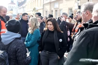 Marija Selak Raspudić i Katarina Peović, u pozadini Nikola Grmoja..., Foto: Patrik Macek/PIXSELL