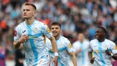 Matija Frigan slavi gol u devetoj minuti, Foto: Nel Pavletić/PIXSELL