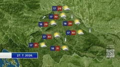 Vremenska prognoza, Foto: HTV/HRT 