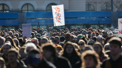 Okupljeni prosvjednici u Zagrebu, Foto: Marko Todorov/CROPIX