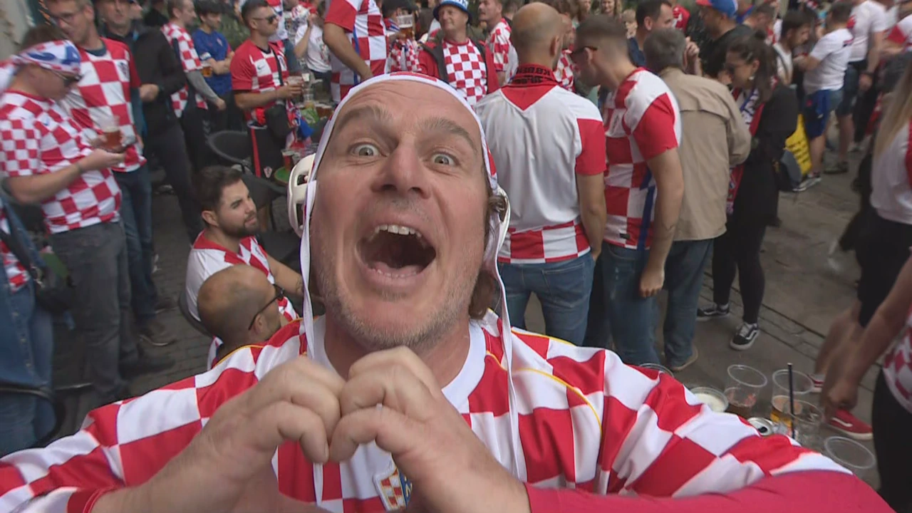 Hrvatski navijači u Kopenhagenu , Foto: HTV/HRT