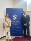 Hugo Villegas con su esposa en el Parlamento Croata / Hugo Villegas sa suprugom u Hrvatskom saboru, Foto: Cámara de Comercio Colombia Croacia / Kolumbijsko-hrvatska gospodarska komora//
