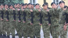 Hrvatski vojnici u formaciji na obilježavanju Dana Hrvatske vojske