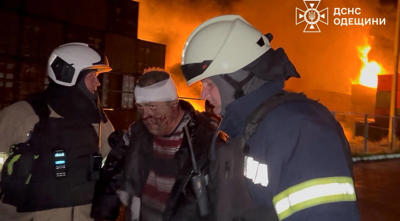 Požar u luci Odesa, Foto: DSNS Odesa/Reuters