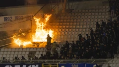 Požar na tribini nakon utakmice Hajduka i Dinama
