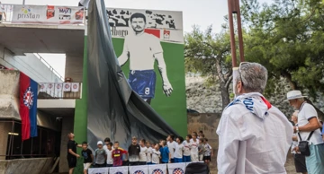 Otkrivanje murala Blažu Sliškoviću na Mertojaku 