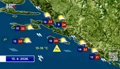 U južnim dijelovima pretežno oblačno, Foto: HTV/HRT