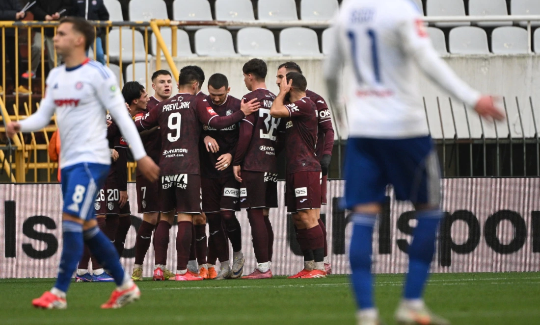Slavlje igrača Istre, Foto: Tom Dubravec/CROPIX