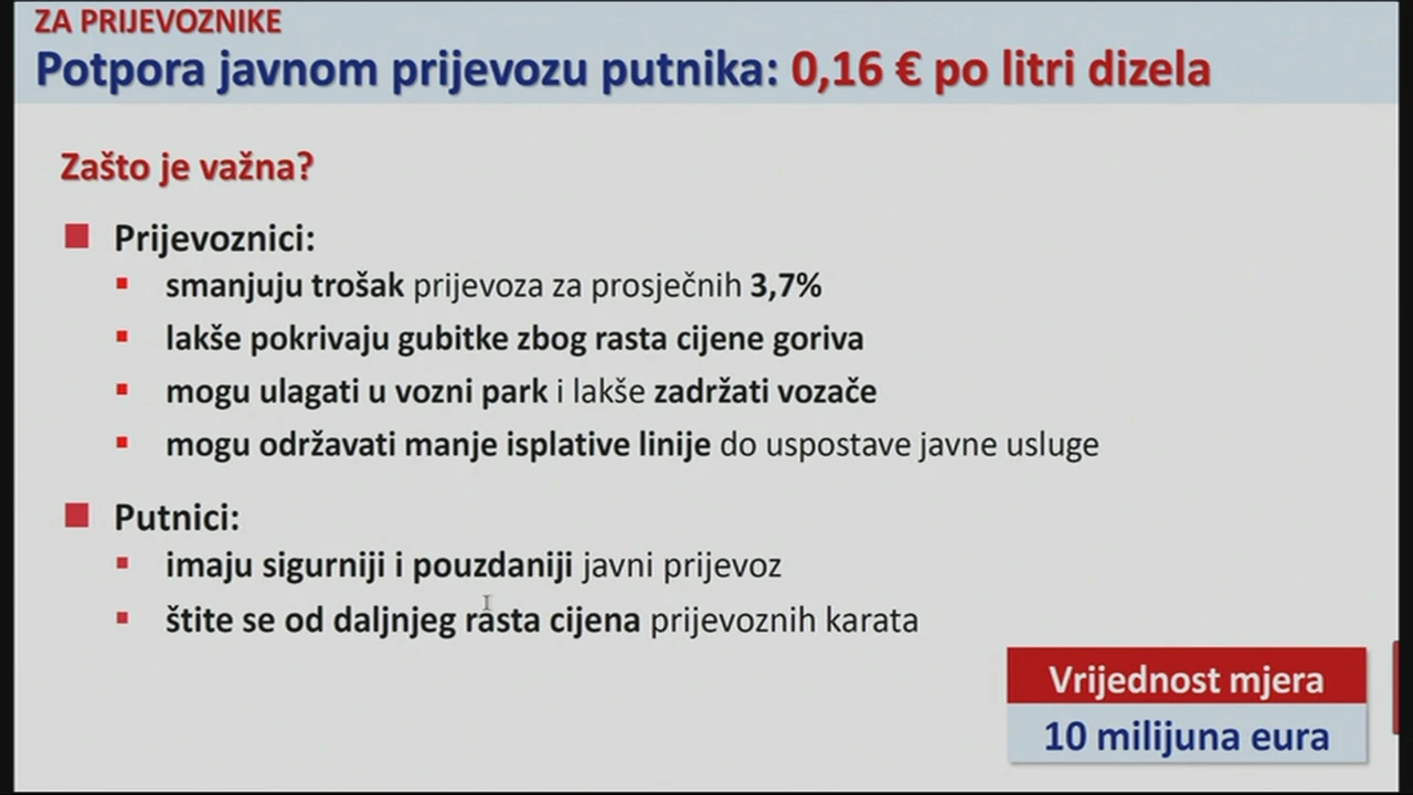 Potpore za prijevoznike