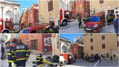 Zaustavljeno je širenje požara u zgradi na Narodnom trgu u središtu Zadra
