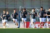 Zagrijavanje uoči ogleda Rudeša i Osijeka, Foto: Sanjin Strukic/PIXSELL
