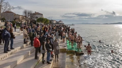 Novogodišnje kupanje na Morskim orguljama 