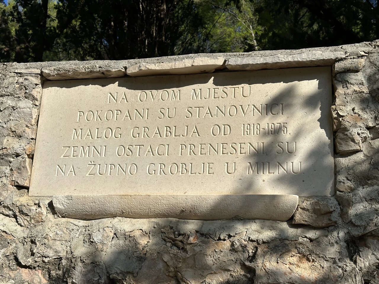 Groblje, Malo Grablje na Hvaru