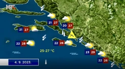 Vremenska prognoza, Foto: Dnevnik/HTV/HRT