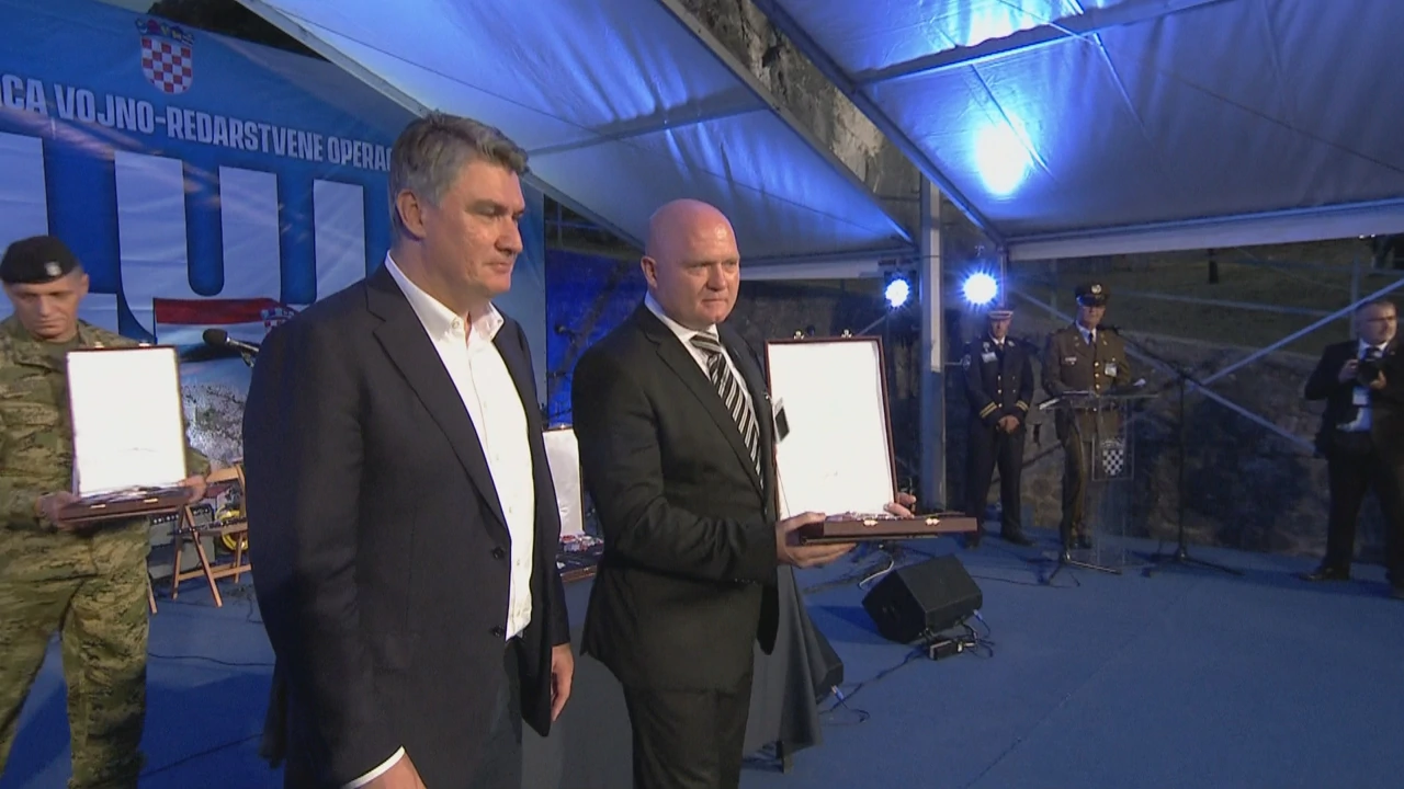 Dodjela odlikovanja umirovljenom general-pukovniku Mladenu Kruljcu, Foto: HRT/HTV