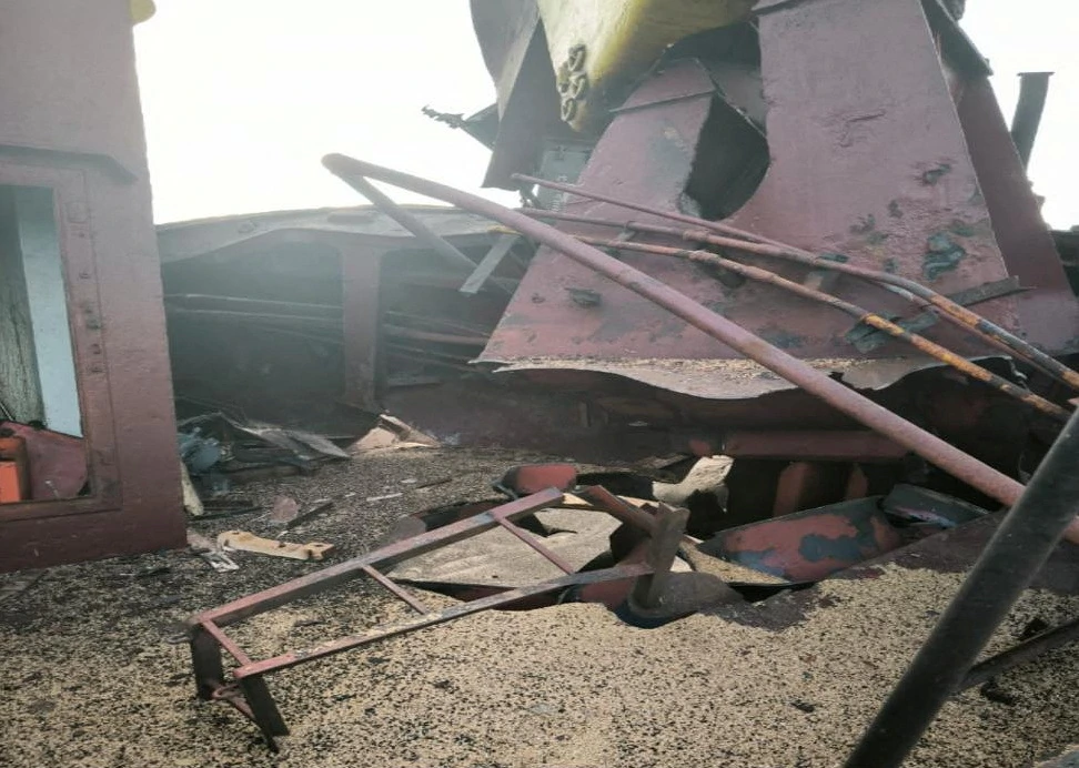 Brod sa žitaricama pogođen u Crnom moru, Foto: Ukrainian Presidential Press Service/Reuters