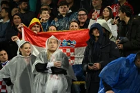 Hrvatski navijači na podgoričkom stadionu, Foto: Tom Dubravec/CROPIX