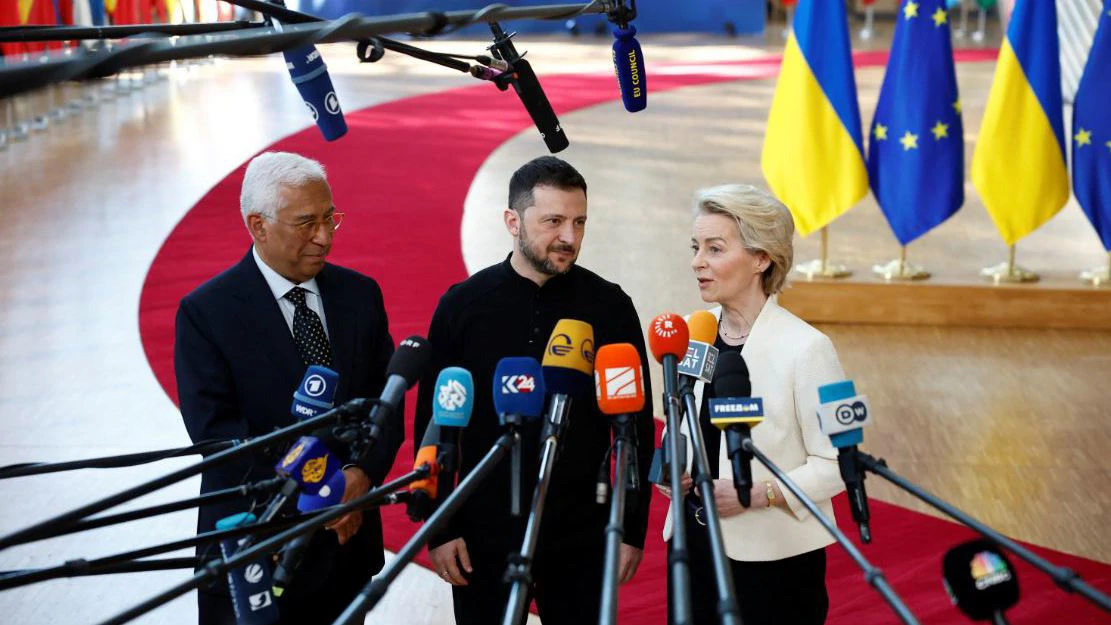 Antonio Costa, Volodimir Zelenski i Ursula von der Leyen