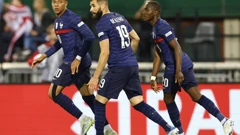 Kylian Mbappe, Karim Benzema, Moussa Diaby 