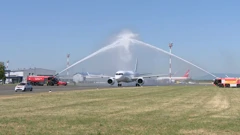  Airbus A220 sletio u Zagreb, Foto: HTV/HRT