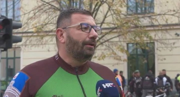  Daniel Nikšić from the bicycle procession 