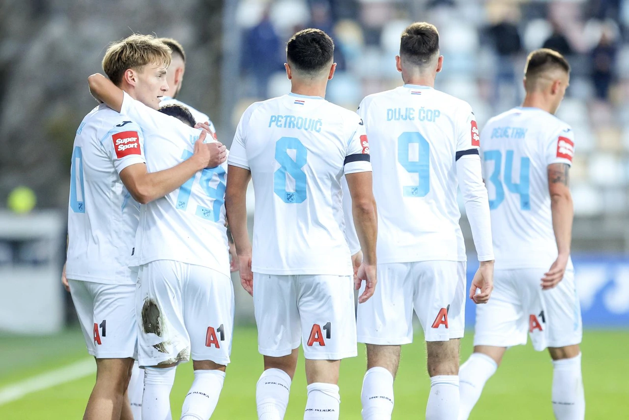 Slavlje igrača Rijeke, Foto: Nel Pavletic/PIXSELL