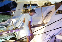 Roger Federer ulazi na brod u Nacionalnom parku Krka, Foto: Dusko Jaramaz/PIXSELL