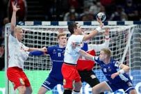 Danska - Island. Ellidi Vidarsson, Ymir Gislason , Foto: Sanjin Strukic/PIXSELL