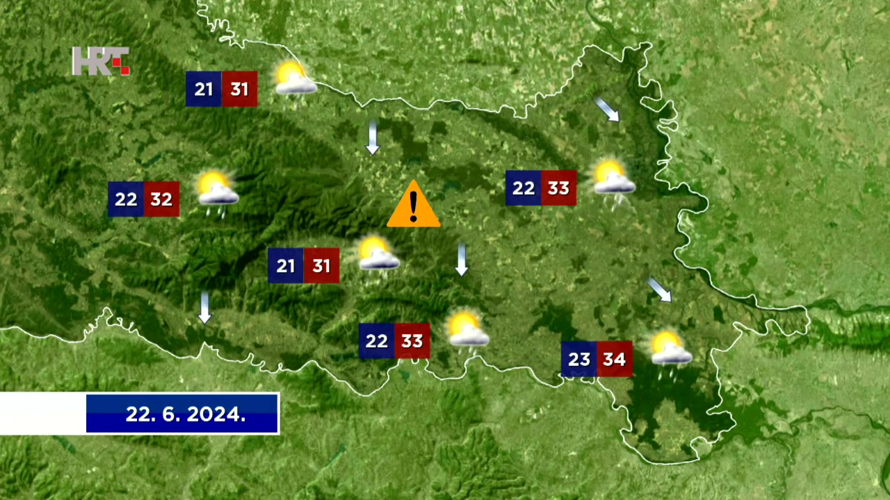 Vremenska prognoza, Foto: HTV/HRT