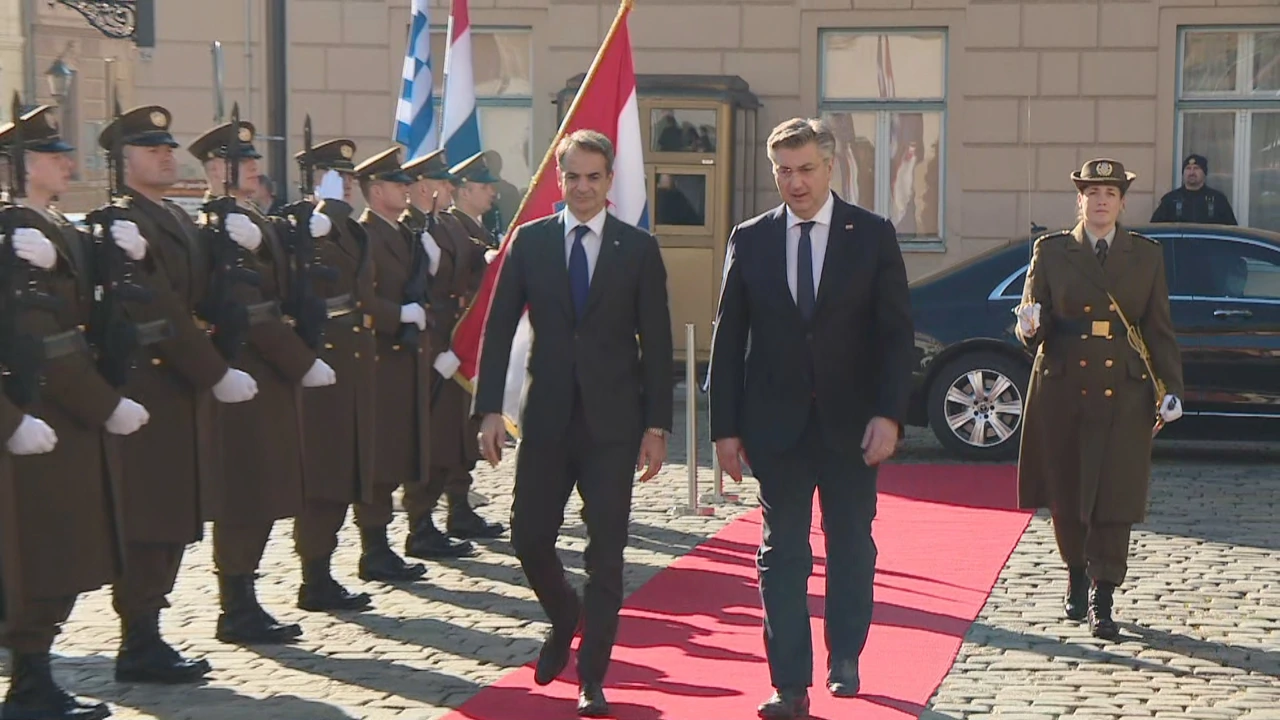 Kyriakos Mitsotakis i Andrej Plenković, Foto: HTV/HRT