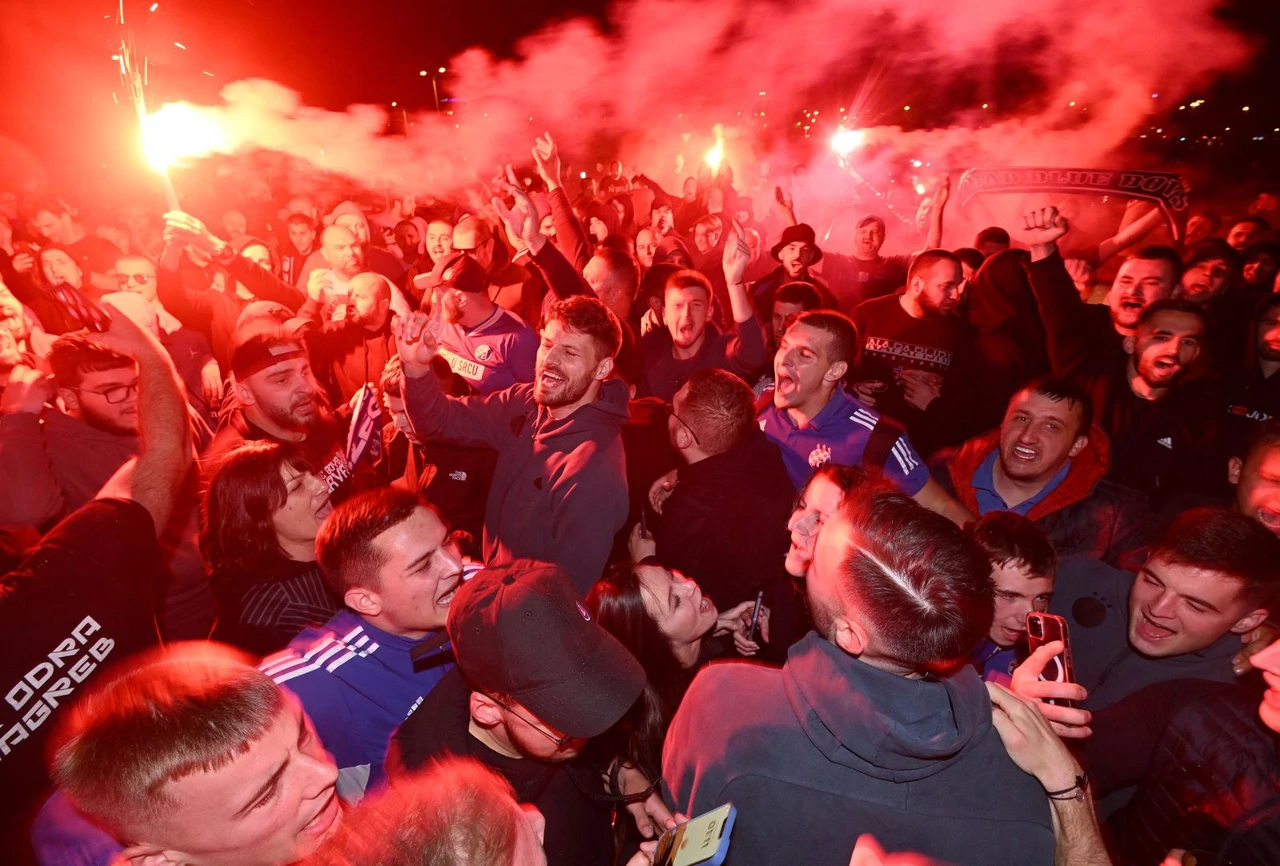 Doček nogometaša Dinama, Foto: Marko Lukunic/PIXSELL