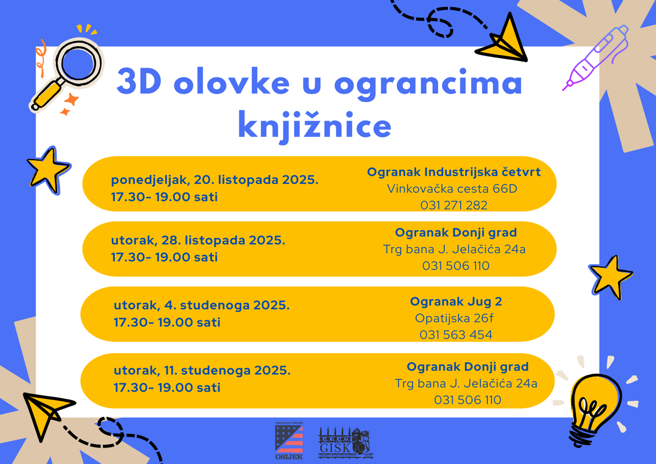 Radionice 3D olovaka i Dani društvenih igara