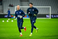 Zagrijavanje igrača Lillea, Foto: Daniel Derajinski/PIXSELL