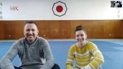 Igor Kolarec i Marina Drašković, Foto: Dobro jutro, Hrvatska/HRT