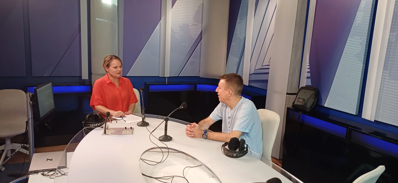 gost Saša Srića sa urednicom Sandrom Erak
