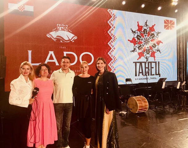 Ravnateljica Ileana Jurin Bakotić, umjetnička direktorica Zrinka Posavec, Jovica Blaževski, plesni voditelj Ansambla Tanec, Anita Huđek, Foto: Neda Maretić//