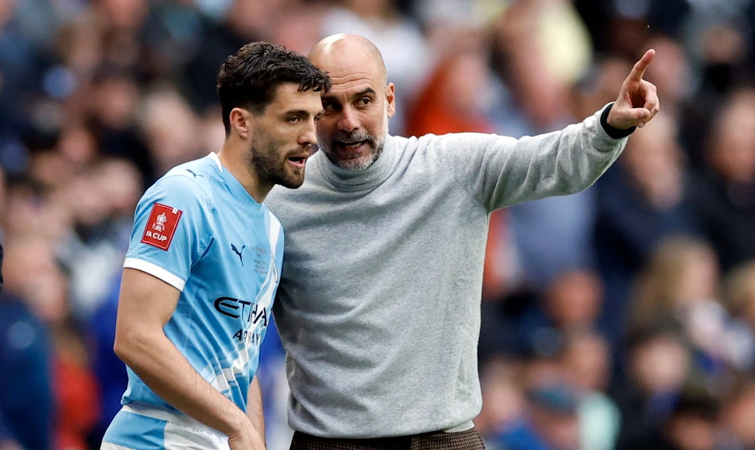 Mateo Kovačić i Pep Guardiola, Foto: Peter Cziborra/Action Images via Reuters