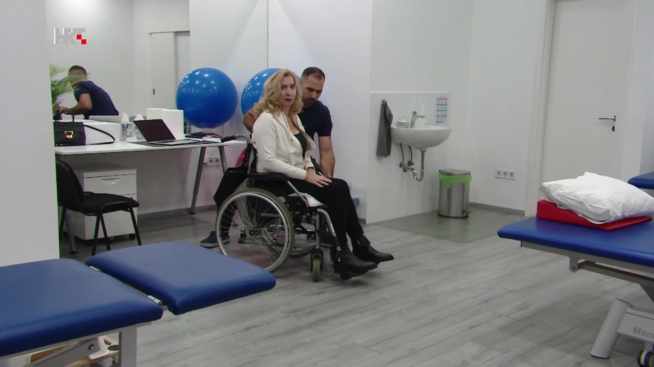 Helena Tomas s fizioterapeutom Hrvojem Matićem