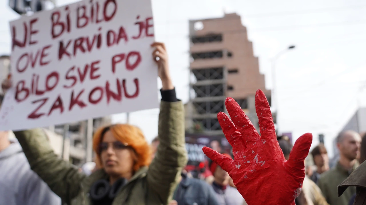 Prosvjed u Beogradu, Foto:  Antonio Ahel/ Antonio Ahel/ATAImages 