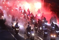 Karusel Torcide splitskim ulicama dan uoči derbija Hajduka i Dinama, Foto: Ivo Čagalj/PIXSELL