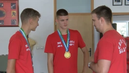 Robert Rijetković, Adam Lipak i trener Filip Vujić