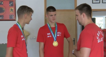 Robert Rijetković, Adam Lipak i trener Filip Vujić