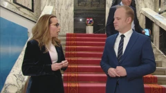 Majda Burić (Klub zastupnika HDZ-a) i Mišel Jakšić (Klub zastupnika SDP-a)