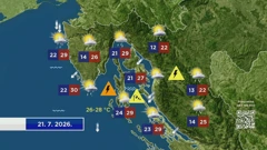 Vremenska prognoza, Foto: HTV/HRT