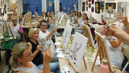 Paint and wine