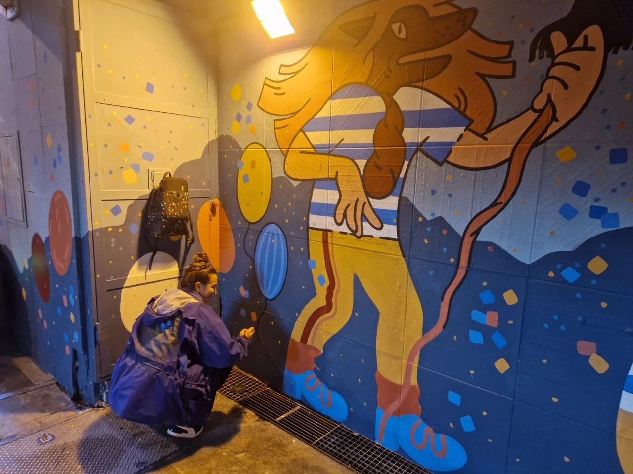 Mural u nastajanju u pothodniku prema riječkoj tržnici